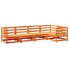 vidaXL 5-tlg. Garten-Sofagarnitur Wachsbraun Massivholz Kiefer