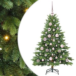 vidaXL K&uuml;nstlicher Weihnachtsbaum mit 150 LEDs Gr&uuml;n 120 cm PE und PVC