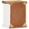 vidaXL Nachttisch Wei&szlig; und Braun 40x30x50 cm Massivholz Mango