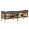 vidaXL Sofa Set mit Kissen Uni 3 pcs Anthrazit Massivholz Akazie