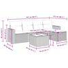 vidaXL 6-tlg. Garten-Sofagarnitur mit Kissen Braun Poly Rattan