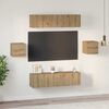 vidaXL TV-Schrankset Wandmontiert 6 pcs Artisan-Eiche Holzwerkstoff