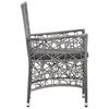 vidaXL 5-tlg. Garten-Essgruppe mit Kissen Poly Rattan Grau