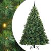 vidaXL K&uuml;nstlicher Weihnachtsbaum mit 300 LEDs Gr&uuml;n 240 cm PE und PVC