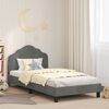 vidaXL Kinderbettgestell mit Kopfteil Dunkelgrau 90 x 190 cm Samt
