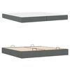 vidaXL Bettgestell mit Matratze mit Matratze 2 pcs Dunkelgrau Stoff