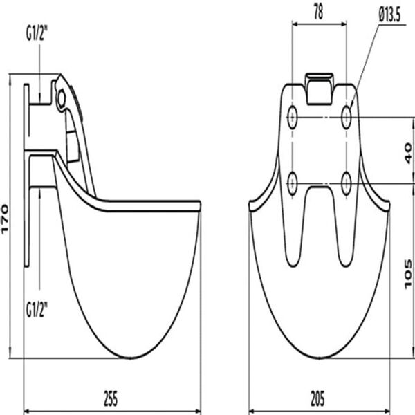 Kerbl Tr&auml;nkebecken G16 Eisen emailliert
