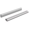 vidaXL Kleiderstange 2 pcs Silber 264 x 15 x 29 mm Aluminiumlegierung