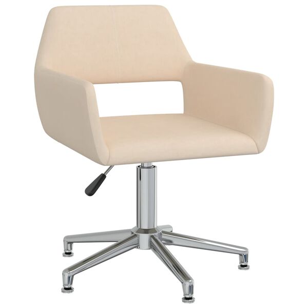 vidaXL Esszimmerst&uuml;hle 2 Stk. Drehbar Creme Stoff
