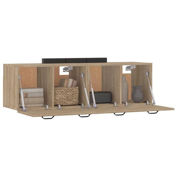 vidaXL Wandschr&auml;nke 2 Stk. Sonoma-Eiche 80x35x36,5 cm Holzwerkstoff