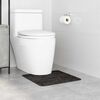 vidaXL Rutschfeste Badematte mit Toilettenausschnitt Dunkelgrau