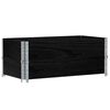vidaXL Paletten-Aufsatzrahmen 2 Stk. Schwarz 100x50 cm Massivholz