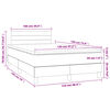vidaXL Boxspringbett mit Matratze Taupe 120x190 cm Stoff