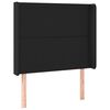 vidaXL LED Kopfteil Schwarz 103x16x118/128 cm Kunstleder