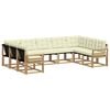 vidaXL Outdoor-Sofagarnitur 9 stk. Wei&szlig; und Creme