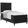 vidaXL Boxspringbett mit Matratze Schwarz 90 x 190 cm Stoff