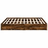 vidaXL Bettgestell mit Schubladen R&auml;uchereiche 200x200cm Holzwerkstoff