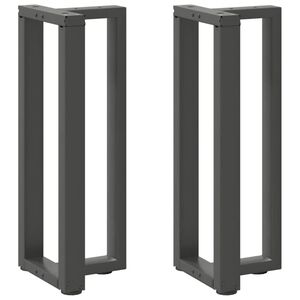 vidaXL Konsolentischbeine T-Form 2Stk. Anthrazit 25x28x(72-73)cm Stahl