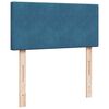 vidaXL Ottoman-Bett mit Matratze & LEDs Dunkelblau 90x200 cm Samt