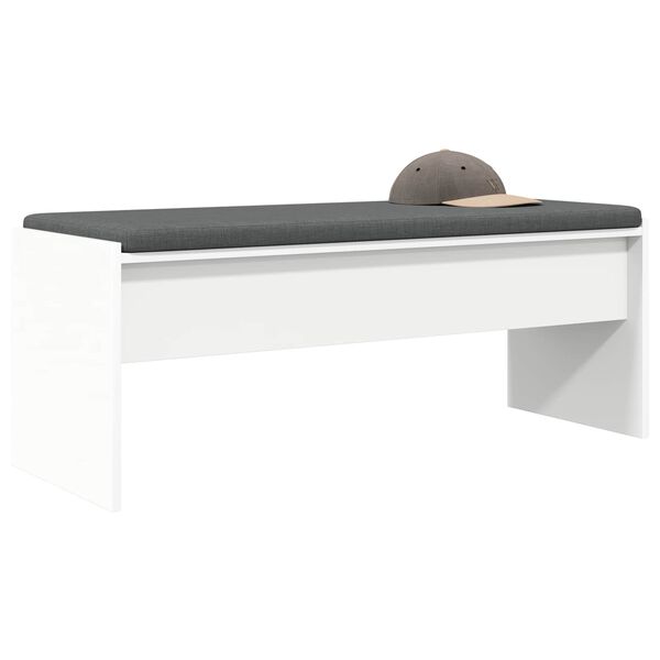vidaXL Flurbank mit Kissen Wei&szlig; 103 x 38 x 40 cm