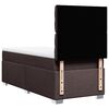vidaXL Boxspringbett mit Matratze Dunkelbraun 90x200 cm Stoff