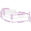 vidaXL Ottoman-Bett mit Matratze & LEDs Dunkelblau 140x190 cm Samt