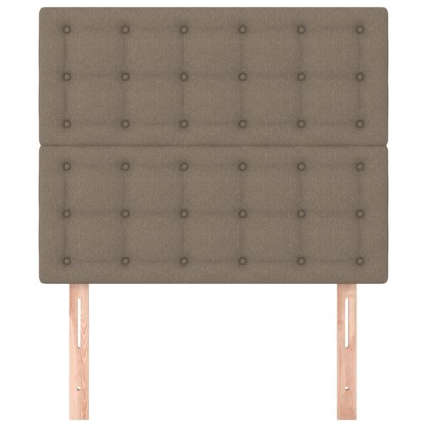 vidaXL Kopfteil Taupe 90x5x118/128 cm Stoff