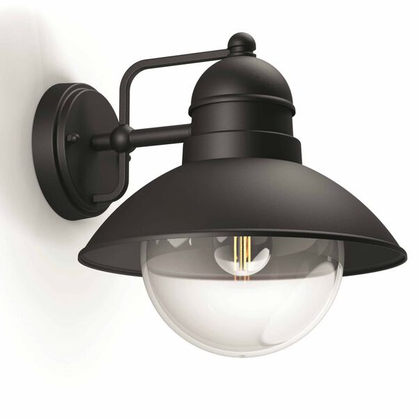 Philips myGarden Wandleuchte Hoverfly 1x60 W Schwarz 1723730PN