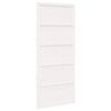 vidaXL Scheunent&uuml;r Wei&szlig; 100 x 2,5 x 208 cm Massives Kiefernholz