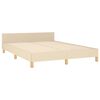 vidaXL Bettgestell ohne Matratze Creme 140x190 cm Stoff