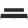 vidaXL LED Boxspringbett mit Matratze Schwarz 200 x 200 cm Samt