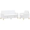 vidaXL Sofa Set mit Stauraum 2 stk. Wei&szlig; Polyester
