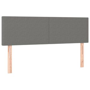vidaXL Kopfteile 2 Stk. Dunkelgrau 72x5x78/88 cm Stoff
