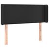 vidaXL LED Kopfteil Schwarz 93x16x78/88 cm Kunstleder