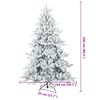 vidaXL K&uuml;nstlicher klappbarer Weihnachtsbaum Wei&szlig; 240 cm PVC und Stahl