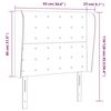 vidaXL Kopfteil mit Ohren Grau 93x23x118/128 cm Kunstleder