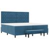 vidaXL Boxspringbett mit Matratze Dunkelblau 200 x 200 cm Samt