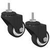 vidaXL Drehrolle 2 pcs Schwarz 40,4 x 40,4 x 19,7 mm Eisen und Nylon