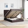 vidaXL Ottoman-Bett mit Matratze Dunkelbraun 140x200 cm Stoff