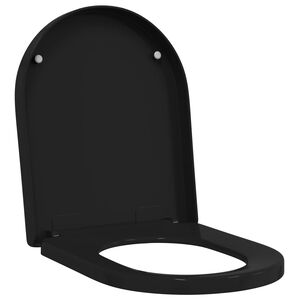 vidaXL Toilettensitz Schwarz 48 x 36,5 x 4,5 cm Polypropylen