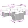 vidaXL Garten-Sofa-Set 9 pcs Grau Poly Rattan