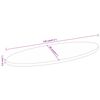 vidaXL Tischplatte 120x50x2,5 cm Oval Massivholz Akazie