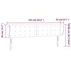 vidaXL Kopfteil mit Ohren Hellgrau 163x23x78/88 cm Stoff