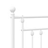 vidaXL Kopfteil Metall Wei&szlig; 135 cm