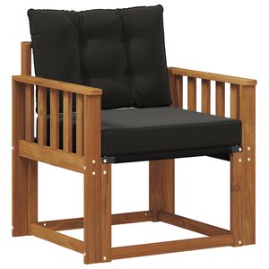 vidaXL Outdoor-Sofa Massives Akazienholz und Textilene Natur