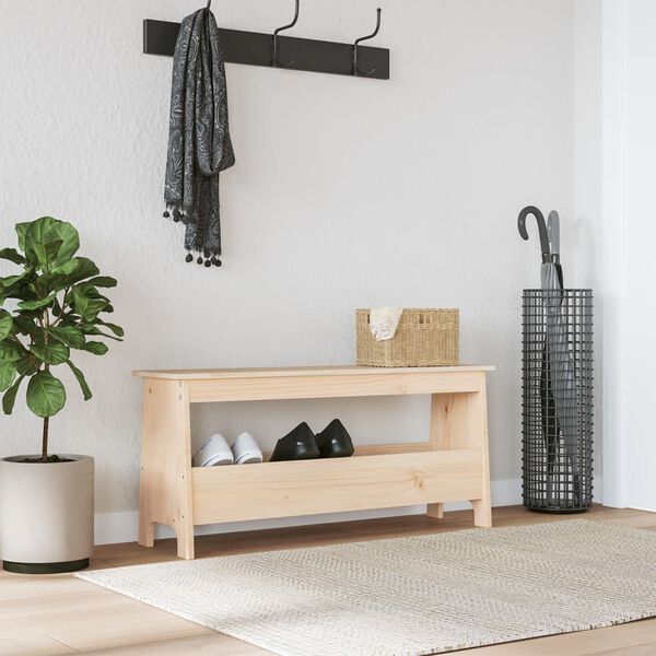vidaXL Flurbank 100 x 28 x 45 cm Massivholz Kiefer