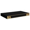 vidaXL Schweberegale 2 Stk. Hochglanz-Schwarz 40x23x3,8 cm MDF