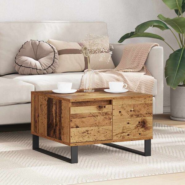 vidaXL Couchtisch Altholz 55 x 55 x 36,5 cm Holzwerkstoff