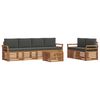 vidaXL Outdoor-Sofagarnitur 7 stk. Natur und Anthrazit