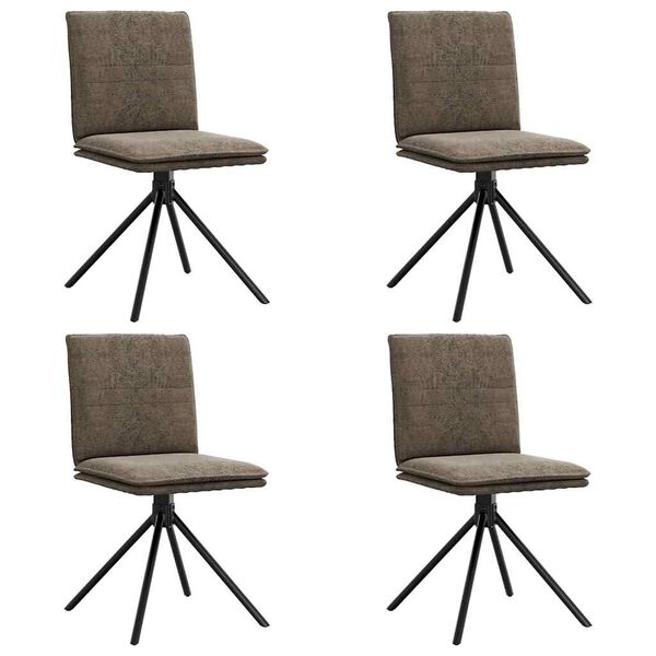 vidaXL Esszimmerst&uuml;hle 4 Stk. Dunkelgrau